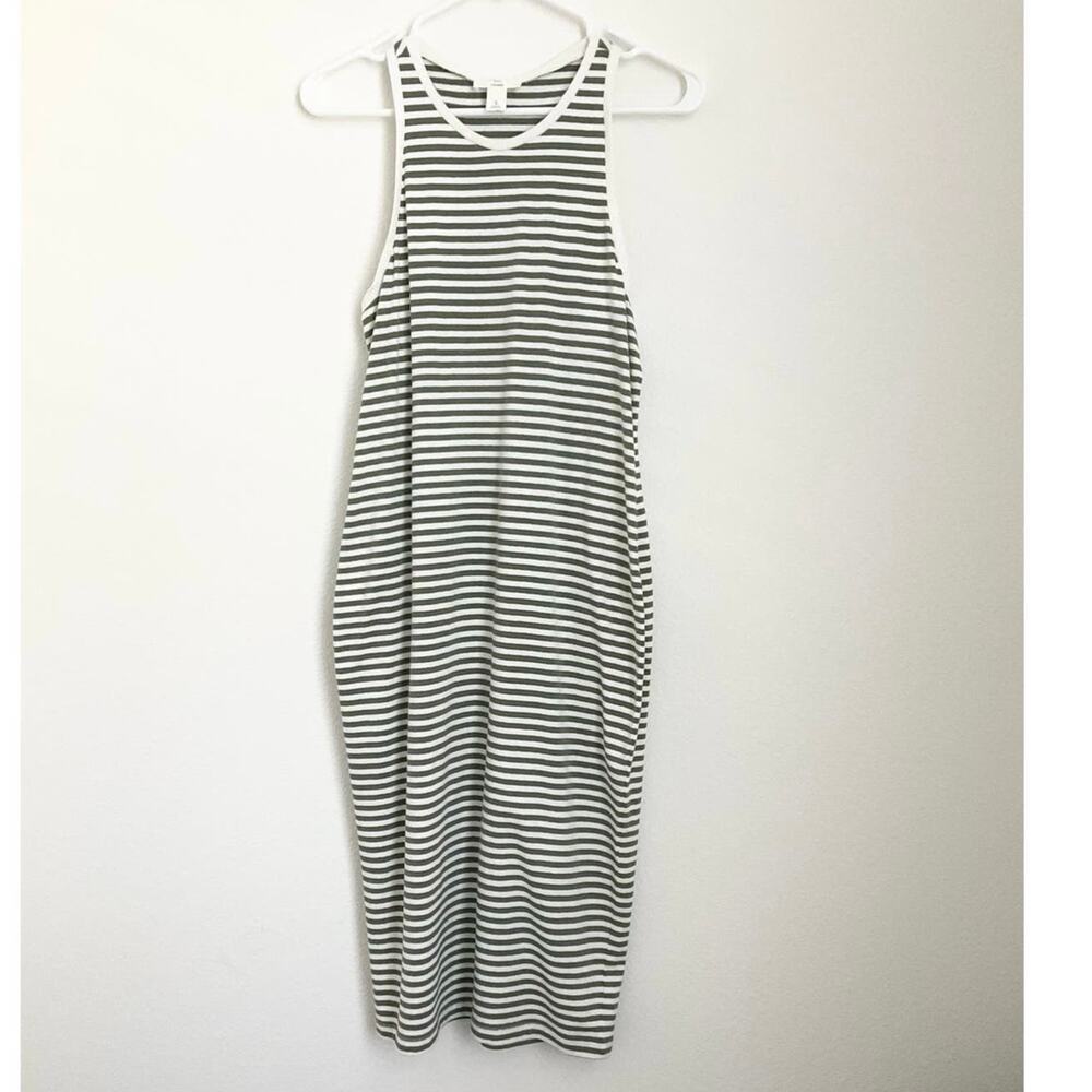 LOFT Lounge Stripe Dress Midi Size Small